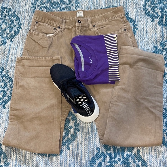 J. crew corduroy brown straight leg good condition 34 W 32 L - Picture 3 of 4